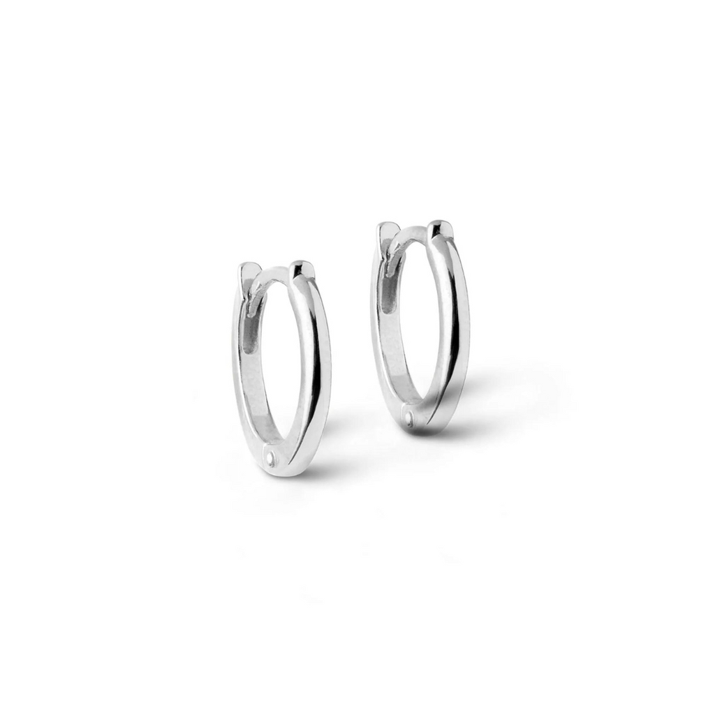 Silver Hoop Earrings "Classic” 8 mm