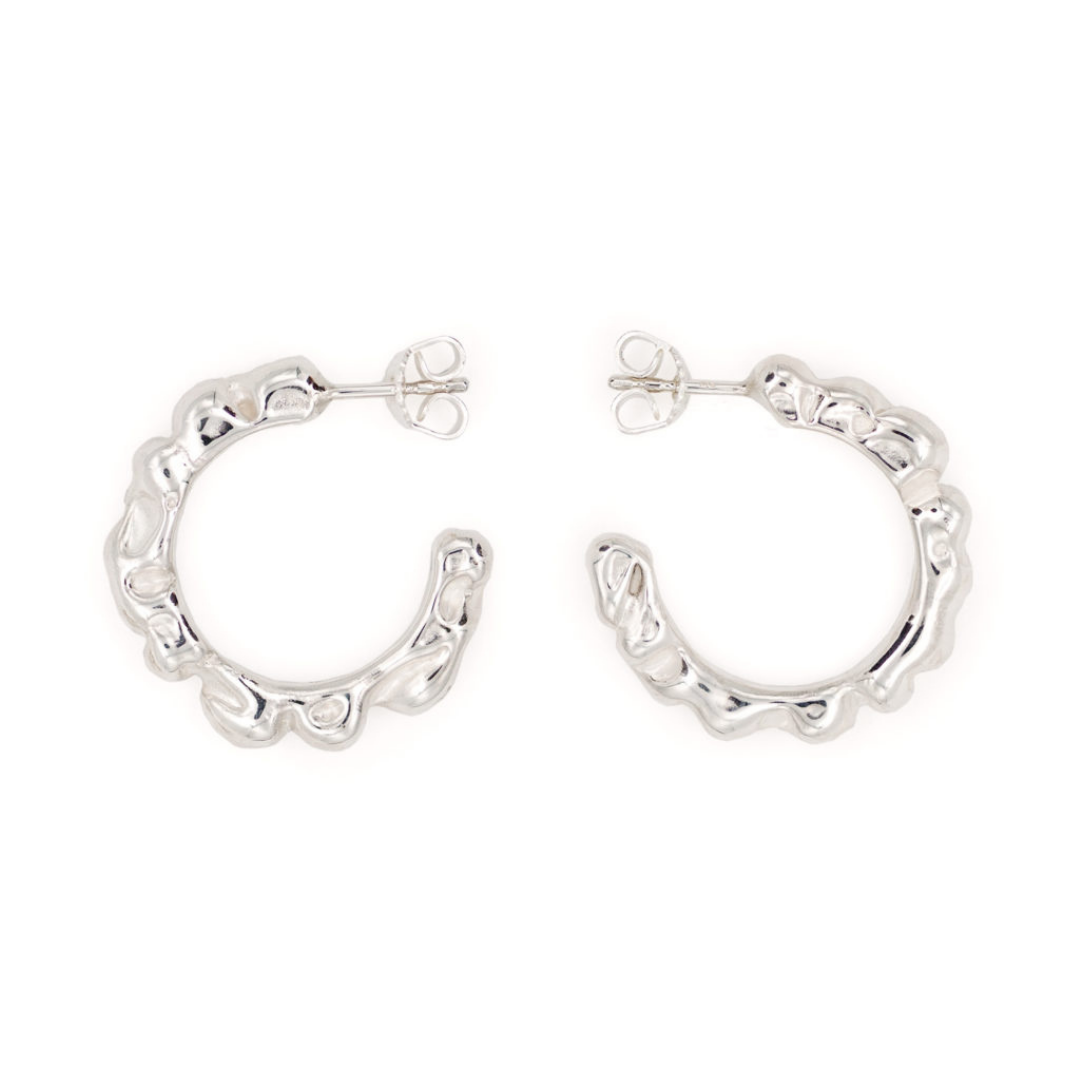 Silver Blobby Earrings
