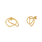 Gold Plated Silver Earrings "Flowers"