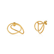 Gold Plated Silver Earrings "Flowers"