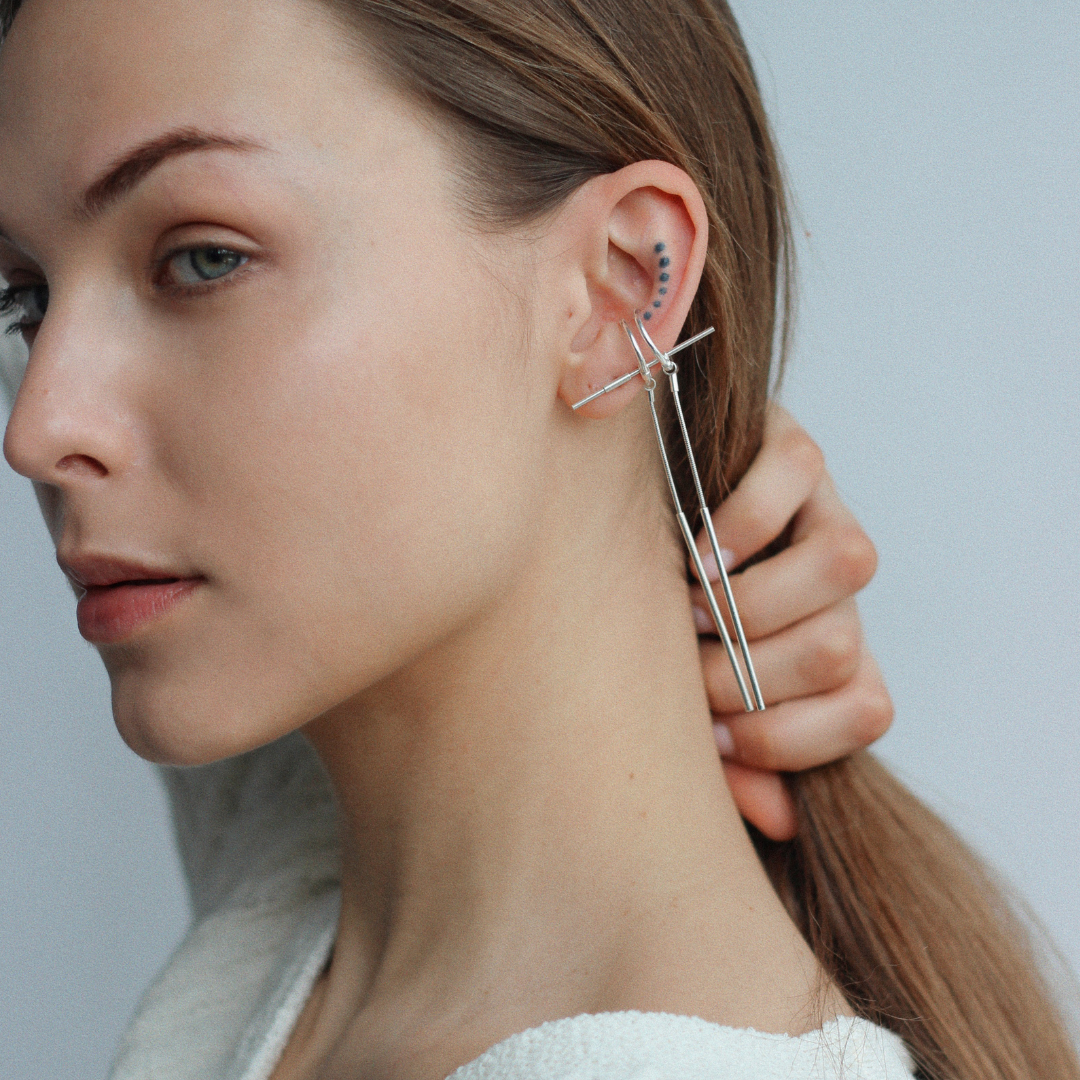 Silver Earrings Set "Ari"