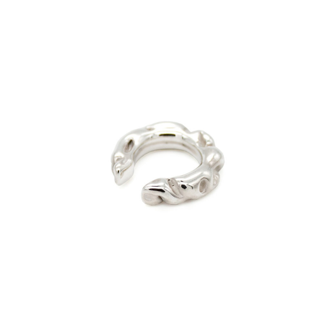 Silver Blobby Earcuff