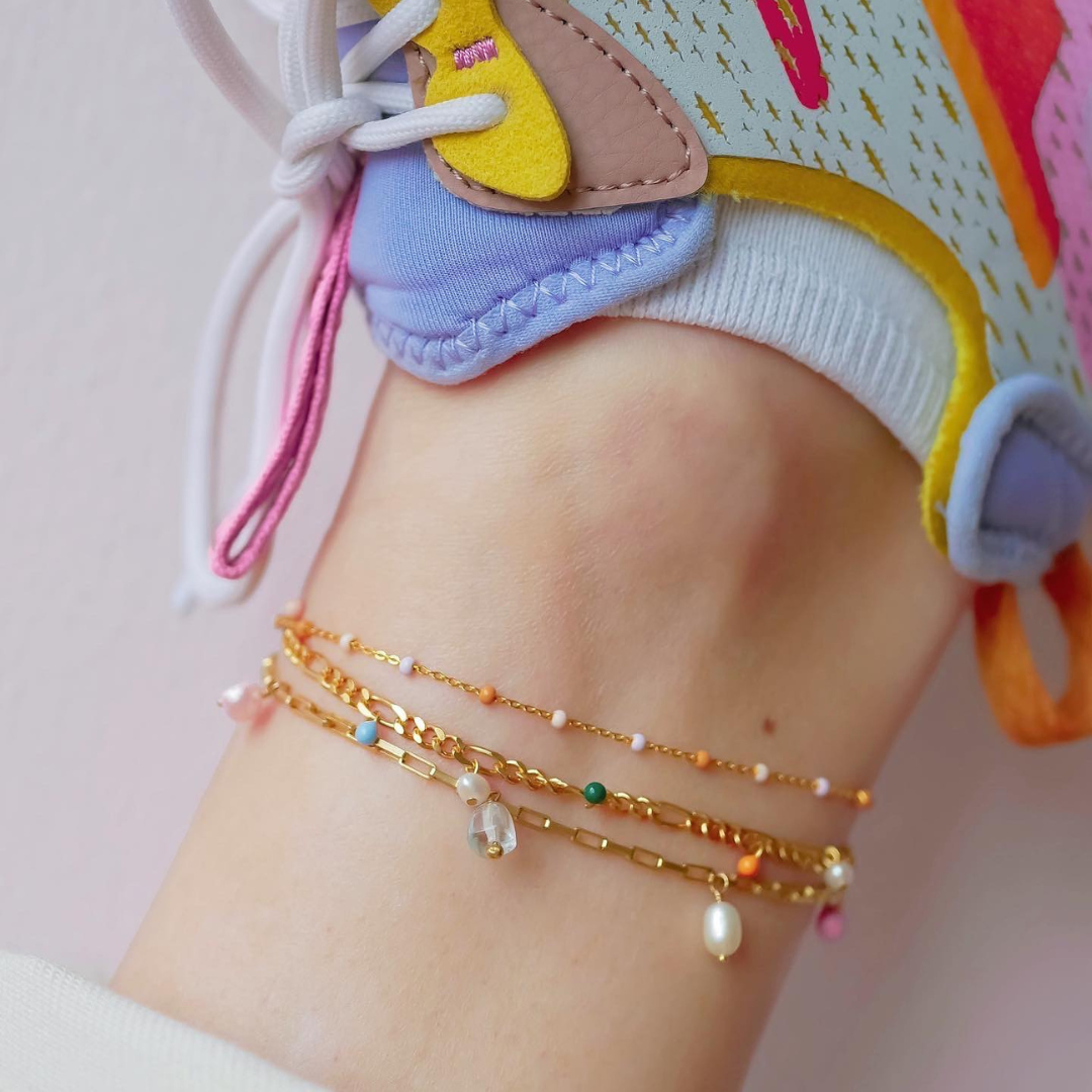 Gold Plated Silver Chunky Anklet Extender