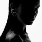 Gold Plated Silver Earring "C Line"