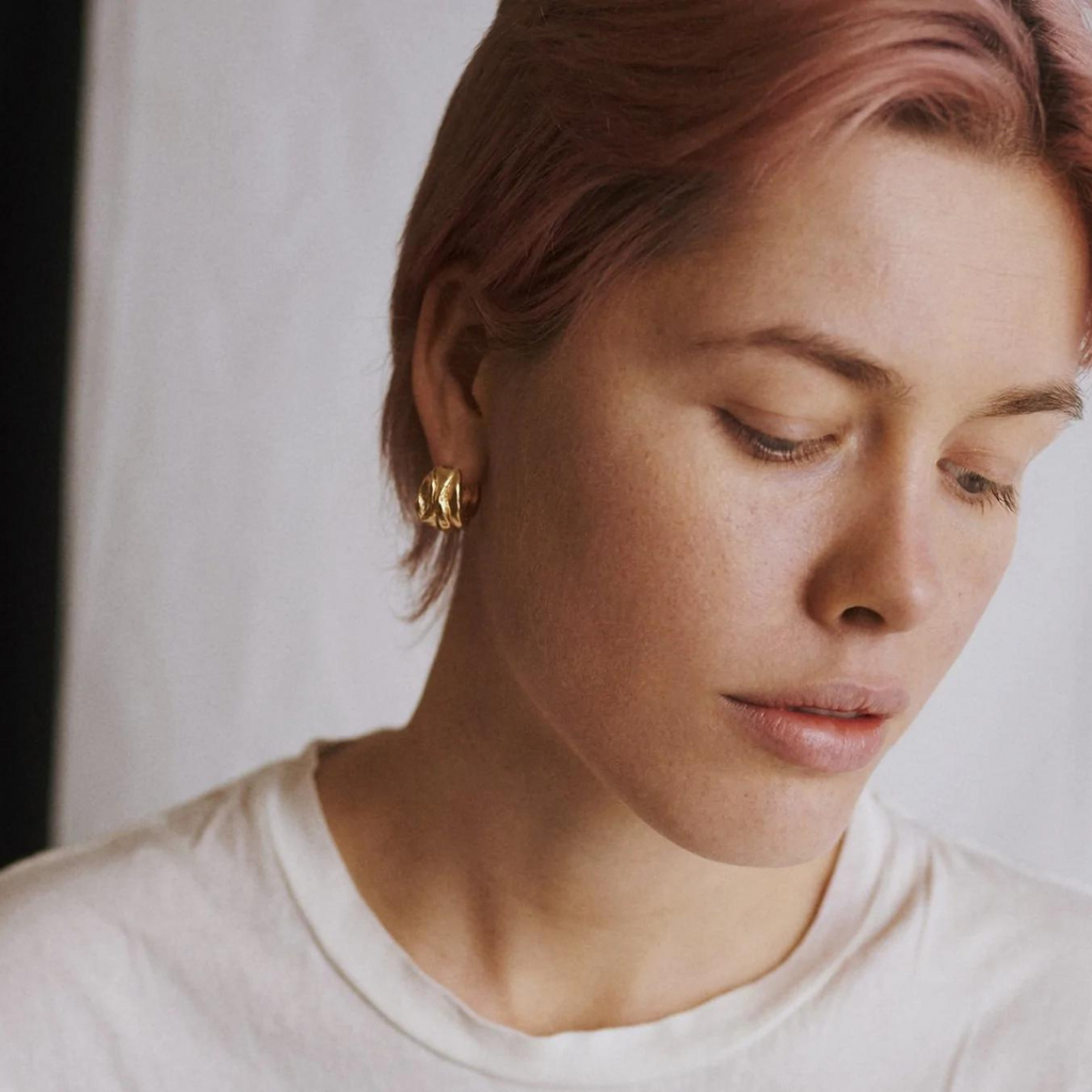 Gold Plated Silver Hoops "Kilanova"