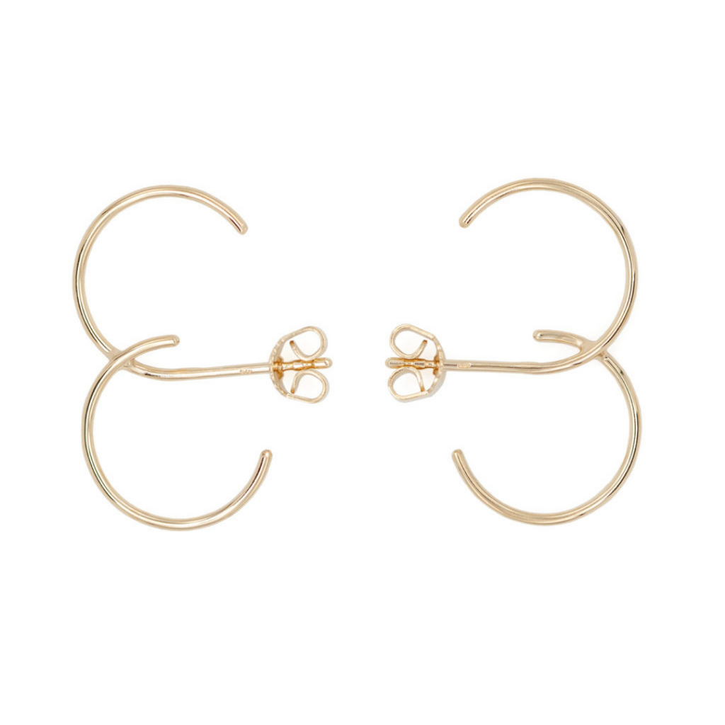 Gold Plated Silver Bound Hoops
