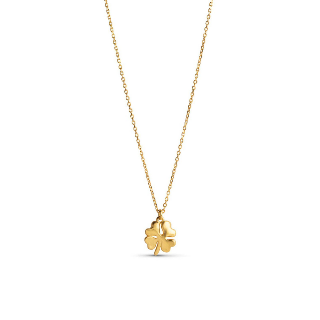 18K Gold Plated Silver Necklace "Organic Clover"