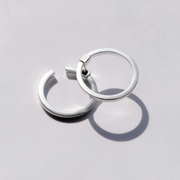 Gold Plated Silver Earring "C Line"