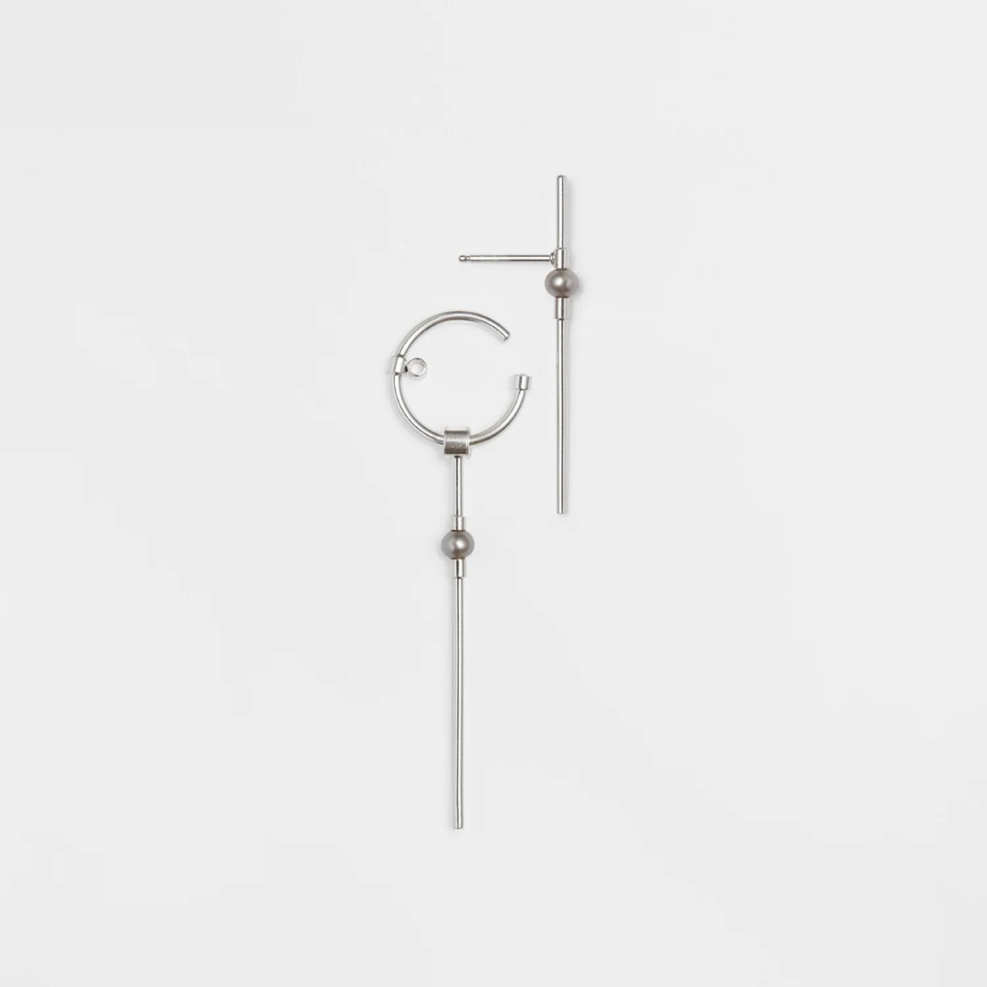 Silver Earring with Pearls "Pearline"