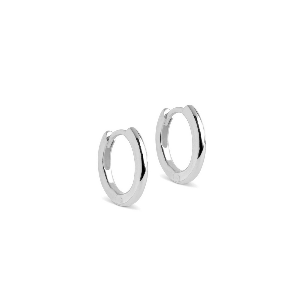 Silver Hoop Earrings "Chunky Classic” 8 mm