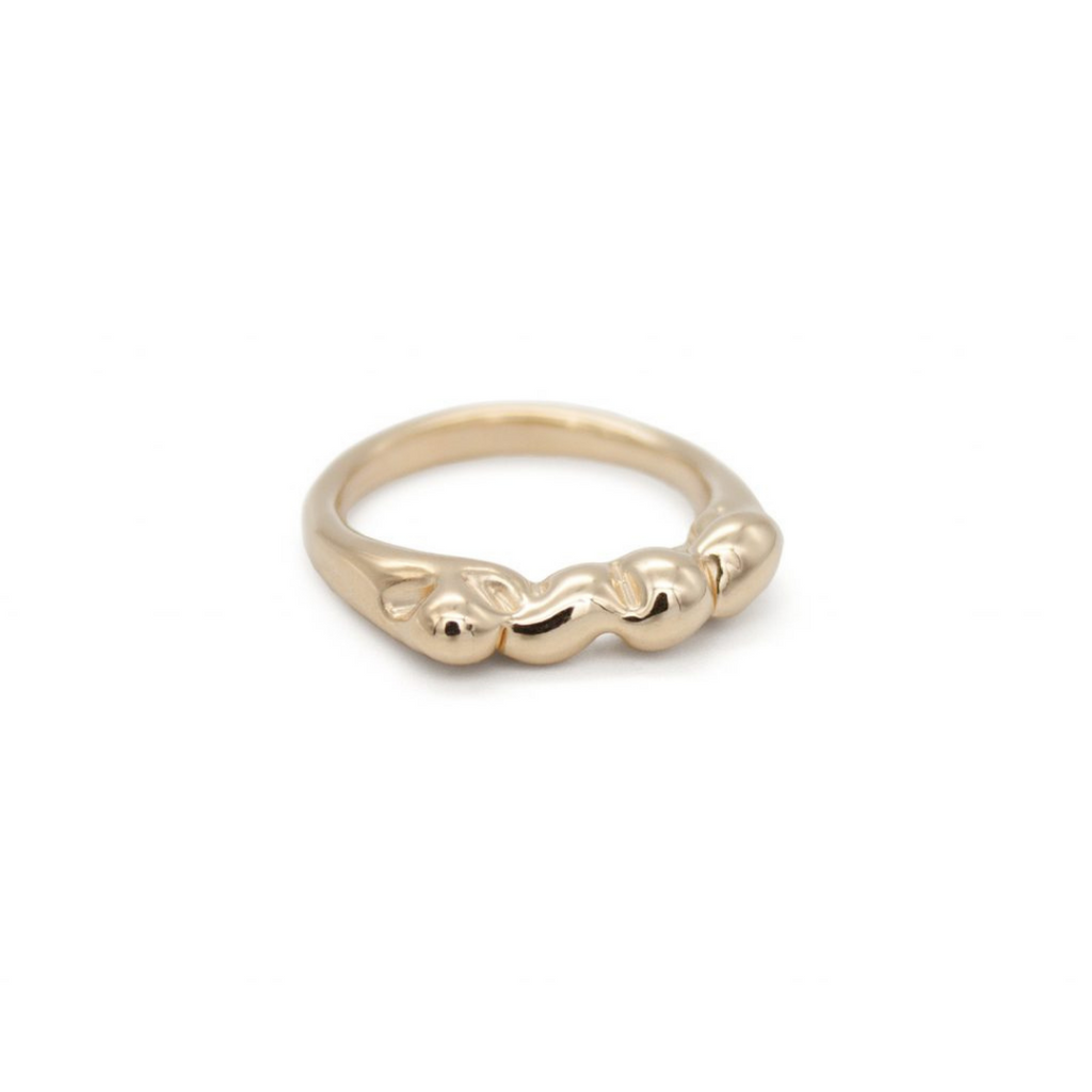 Gold Plated Silver Blobby Ring