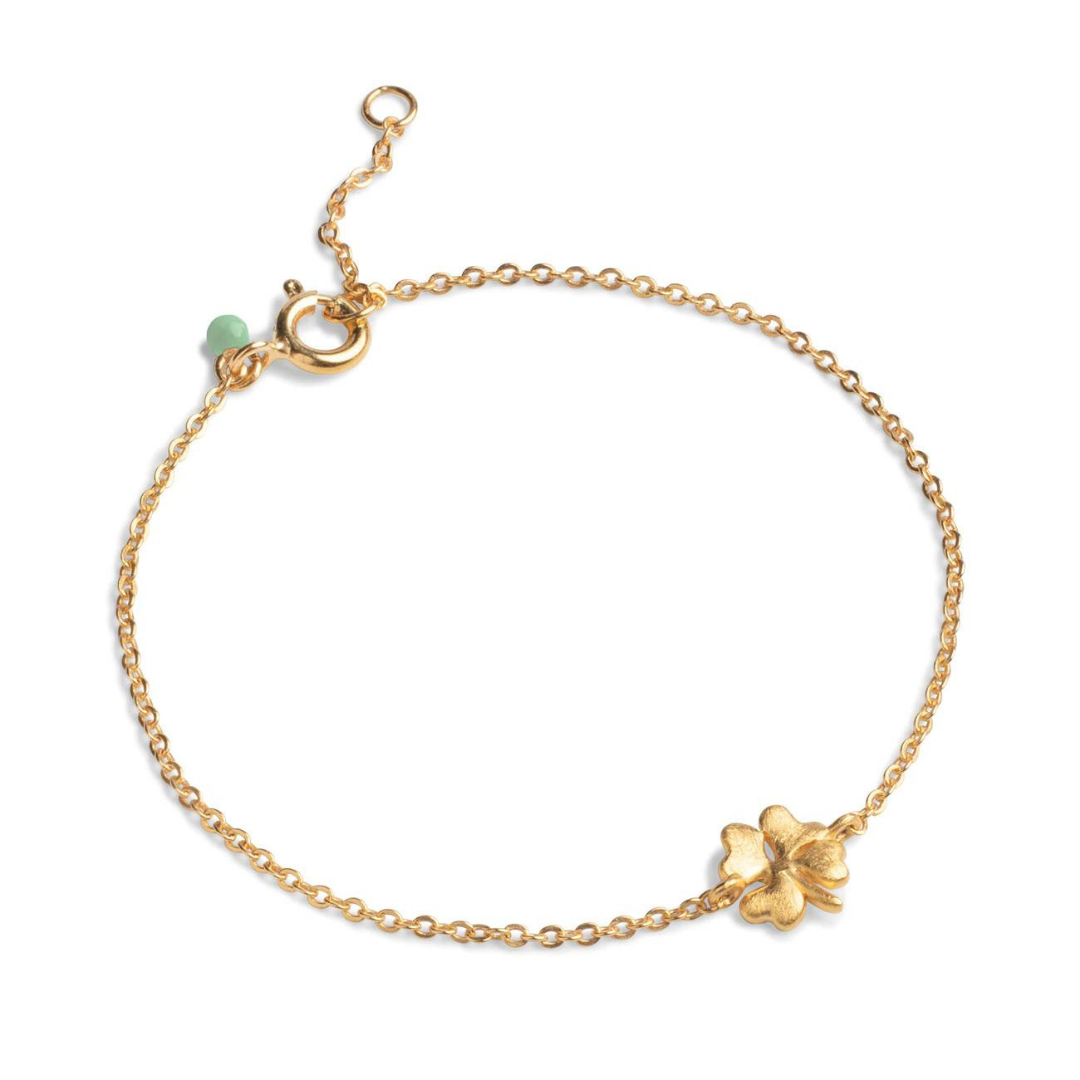Gold Plated Sivler Bracelet "Organic Clover"