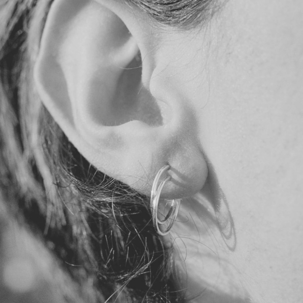 Silver Parallel Hoops
