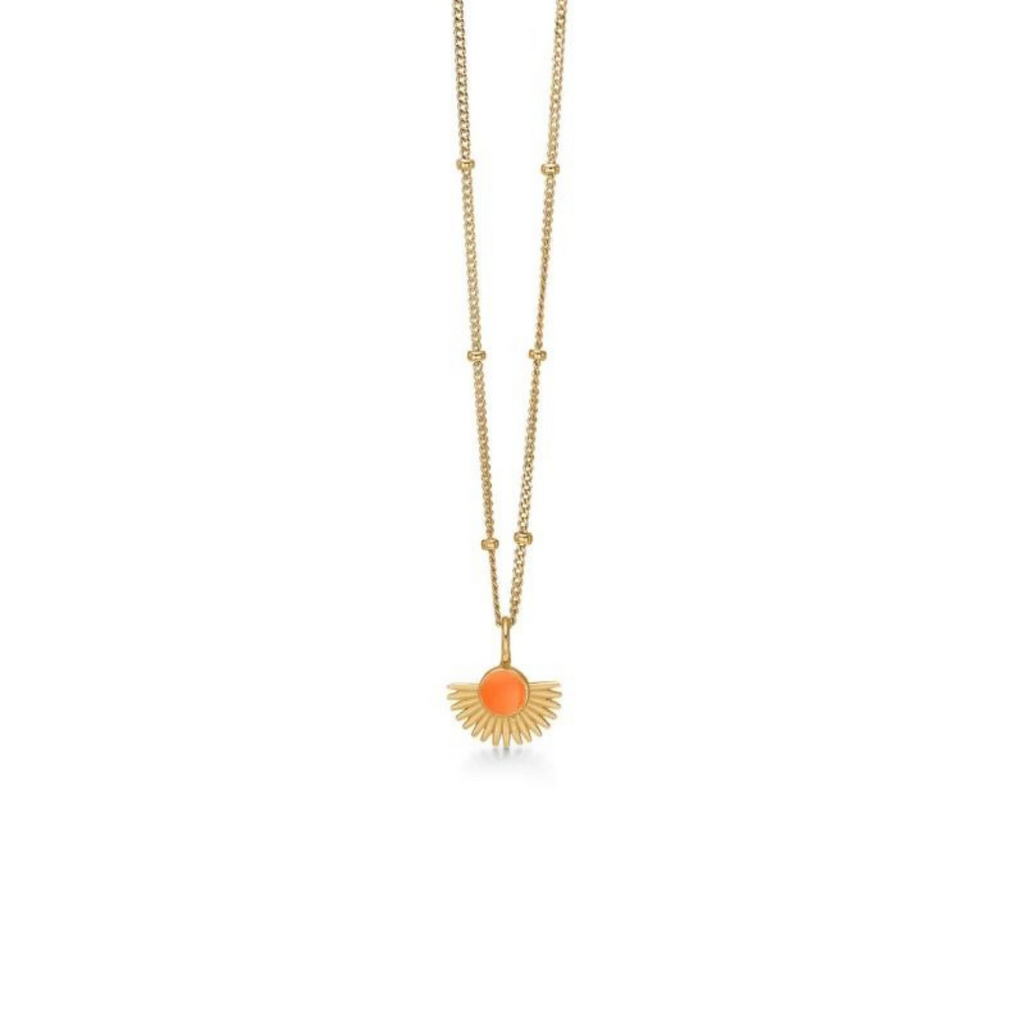 18K Gold Plated Silver Necklace "Soleil Clementine"