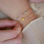 Gold Plated Sivler Bracelet "Organic Clover"
