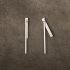 Gold Plated Silver Earrings "Fore Double Sided"