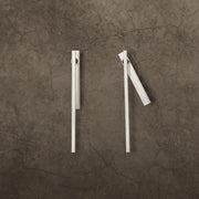 Gold Plated Silver Earrings "Fore Double Sided"