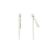 Gold Plated Silver Earrings "Fore Double Sided"