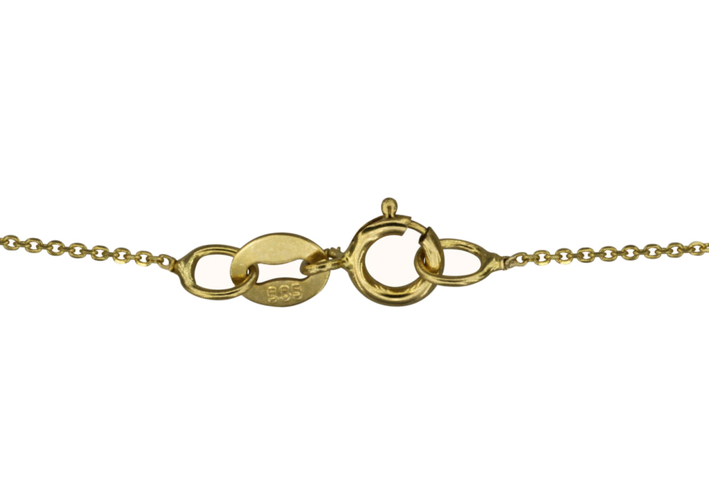 Topaz Pendant (10mm) with Gold Chain