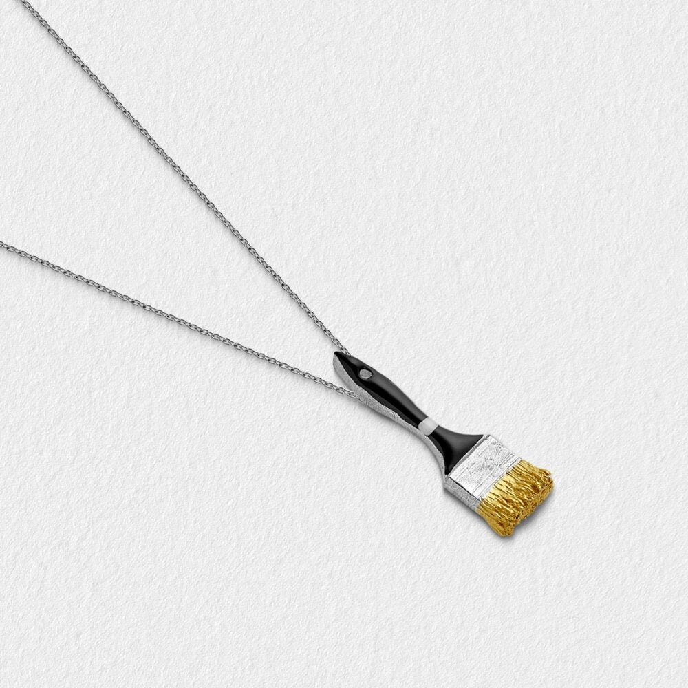 Silver Necklace "Brush II"