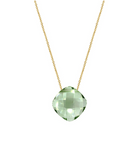 Yellow Gold Necklace with Prasiolite