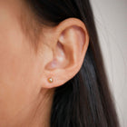 Gold Plated Silver Studs "Beads"
