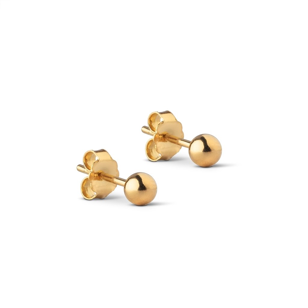 Gold Plated Silver Studs "Beads"