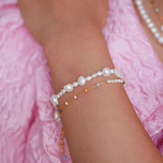 Gold Plated Silver Bracelet "Pearlie"