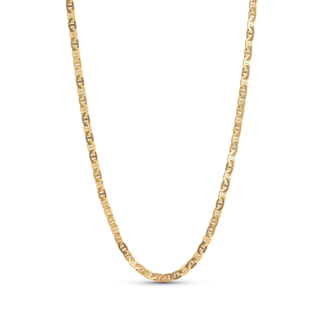 A gold-plated silver necklace with a simple and stylish chain design, displayed on a plain background.