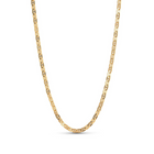 A gold-plated silver necklace with a simple and stylish chain design, displayed on a plain background.