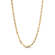A gold-plated silver necklace with a simple and stylish chain design, displayed on a plain background.