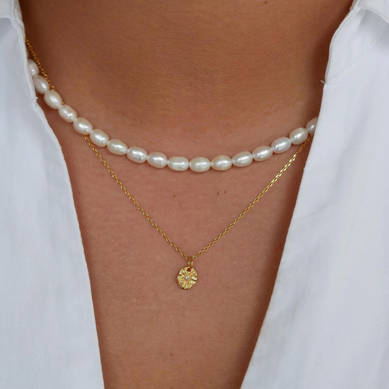 Gold Plated Silver Necklace "Mini Esma"
