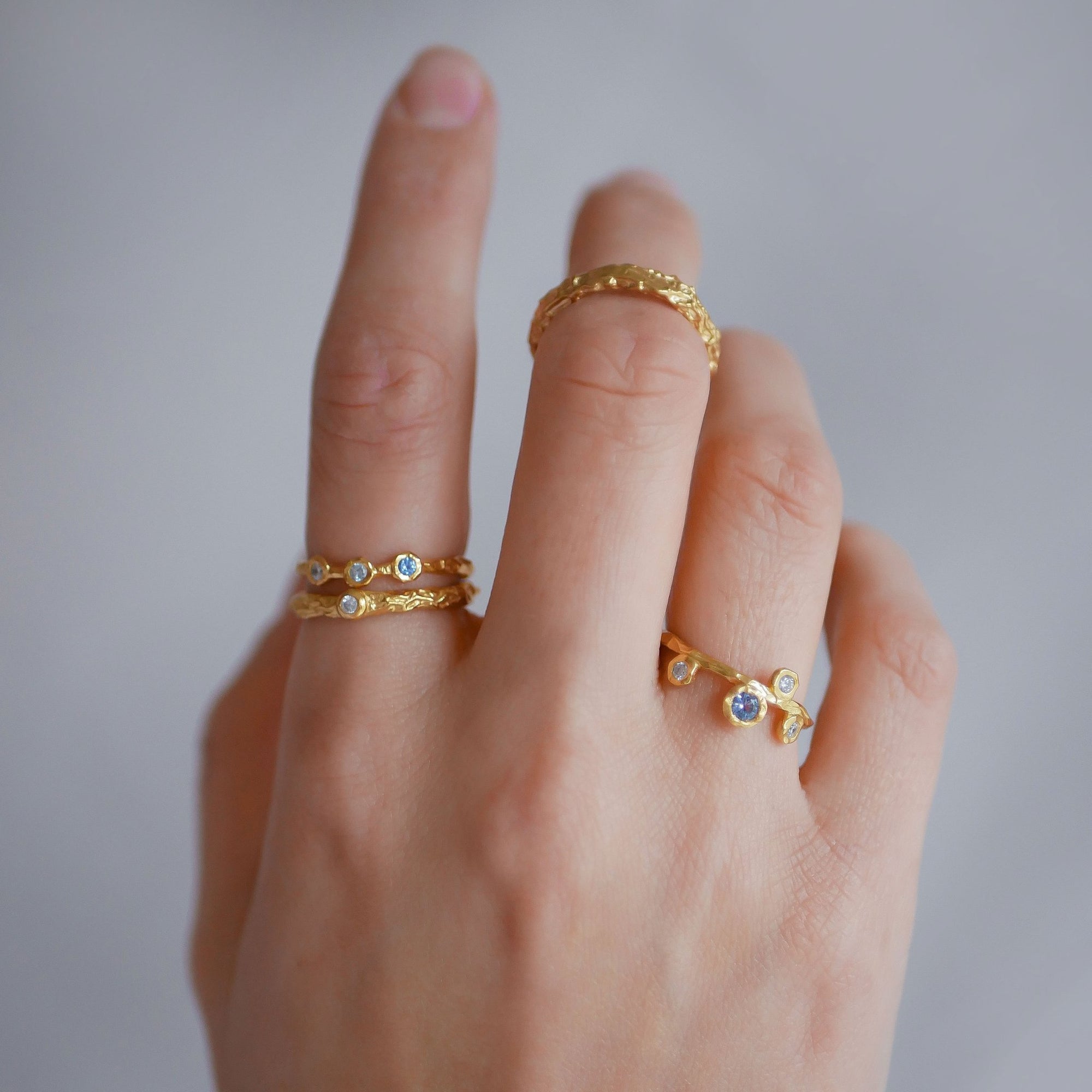 Gold Plated Silver Ring "Gaia"