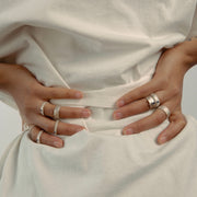 Silver Ring with Green Sapphire