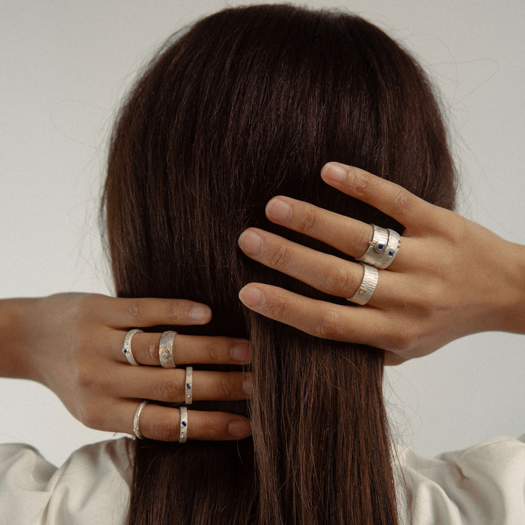 Silver Ring with Sapphire