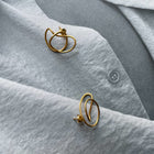 Gold Plated Silver Earrings "Flowers"