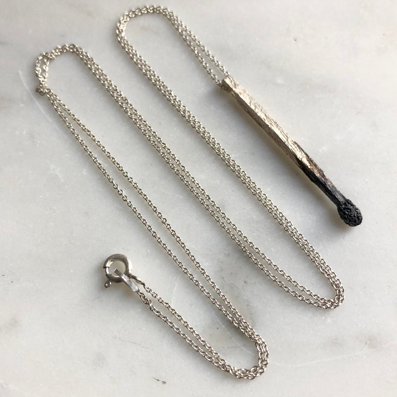 Silver Match Necklace