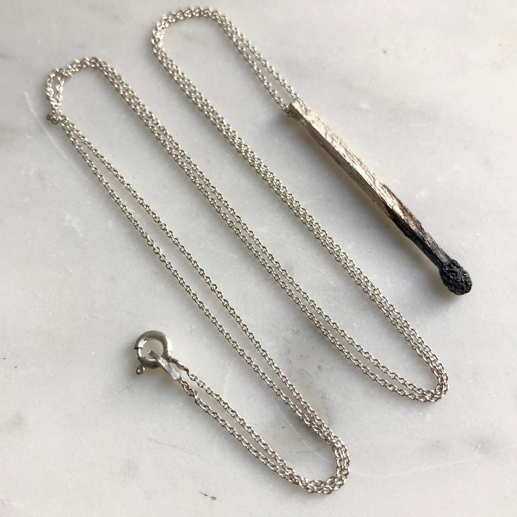Silver Match Necklace