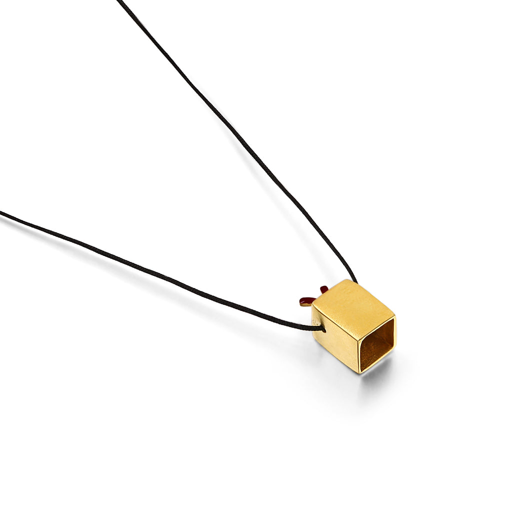 Gold-plated Pendant "Cube"
