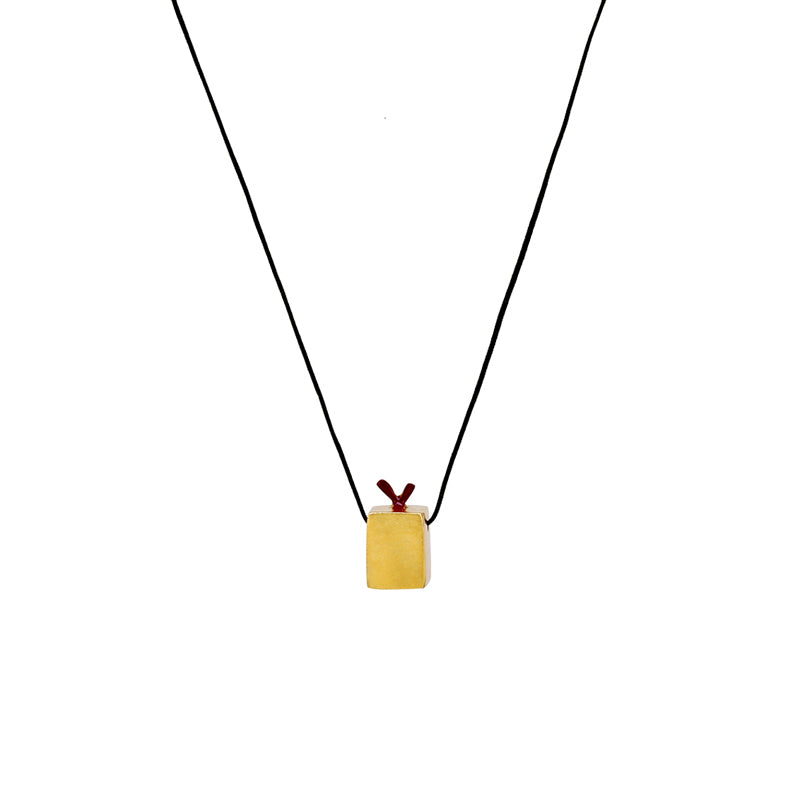 Gold-plated Pendant "Cube"