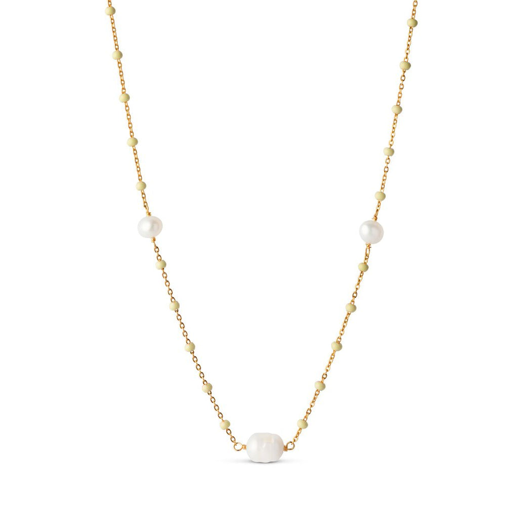 Gold Plated Silver Necklace "Lola Perlita"