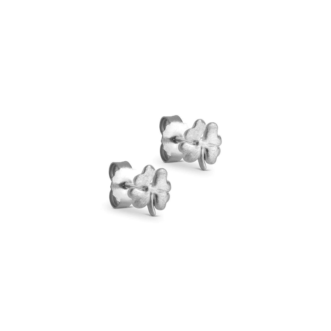 Silver Stud Earrings "Organic Clover"