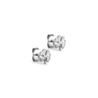 Silver Stud Earrings "Organic Clover"