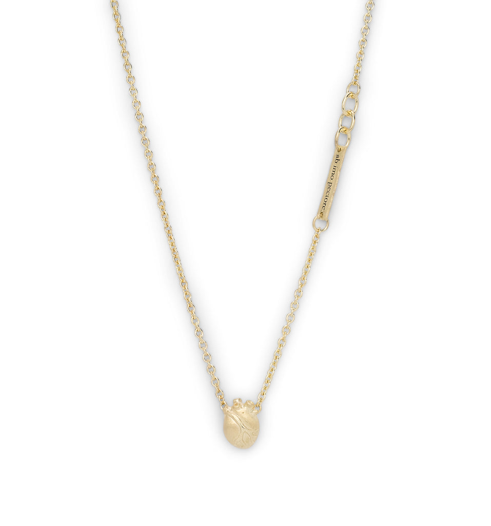 Small Gold Anatomic Heart necklace