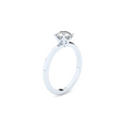 Exclusive engagement ring handcrafted in solid white gold. Set with the finest quality 1.30 ct laboratory-made diamond.