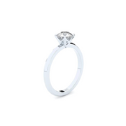 Exclusive engagement ring handcrafted in solid white gold. Set with the finest quality 1.30 ct laboratory-made diamond.