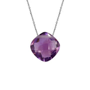 Silver Necklace with Amethyst
