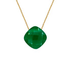 Yellow Gold Necklace with Chrome Chalcedony