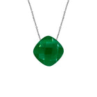 Silver Necklace with Chrome Chalcedony