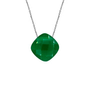 Silver Necklace with Chrome Chalcedony